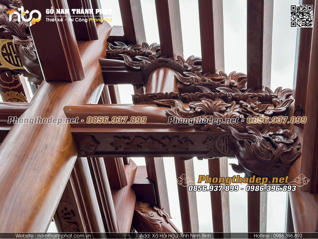 Hoa văn mộc tinh xảo, sắc nét